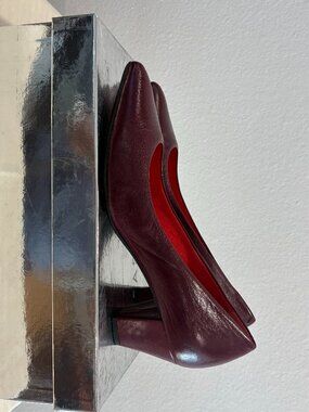 Pas de Rouge Janet5 Nappa Burgundy Heels Size EU 38 (Approx. US 7.5 - 8)